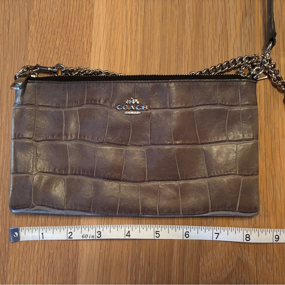 Coach Chic Crocodile-Embossed Crossbody Bag - Picture 5 of 7
